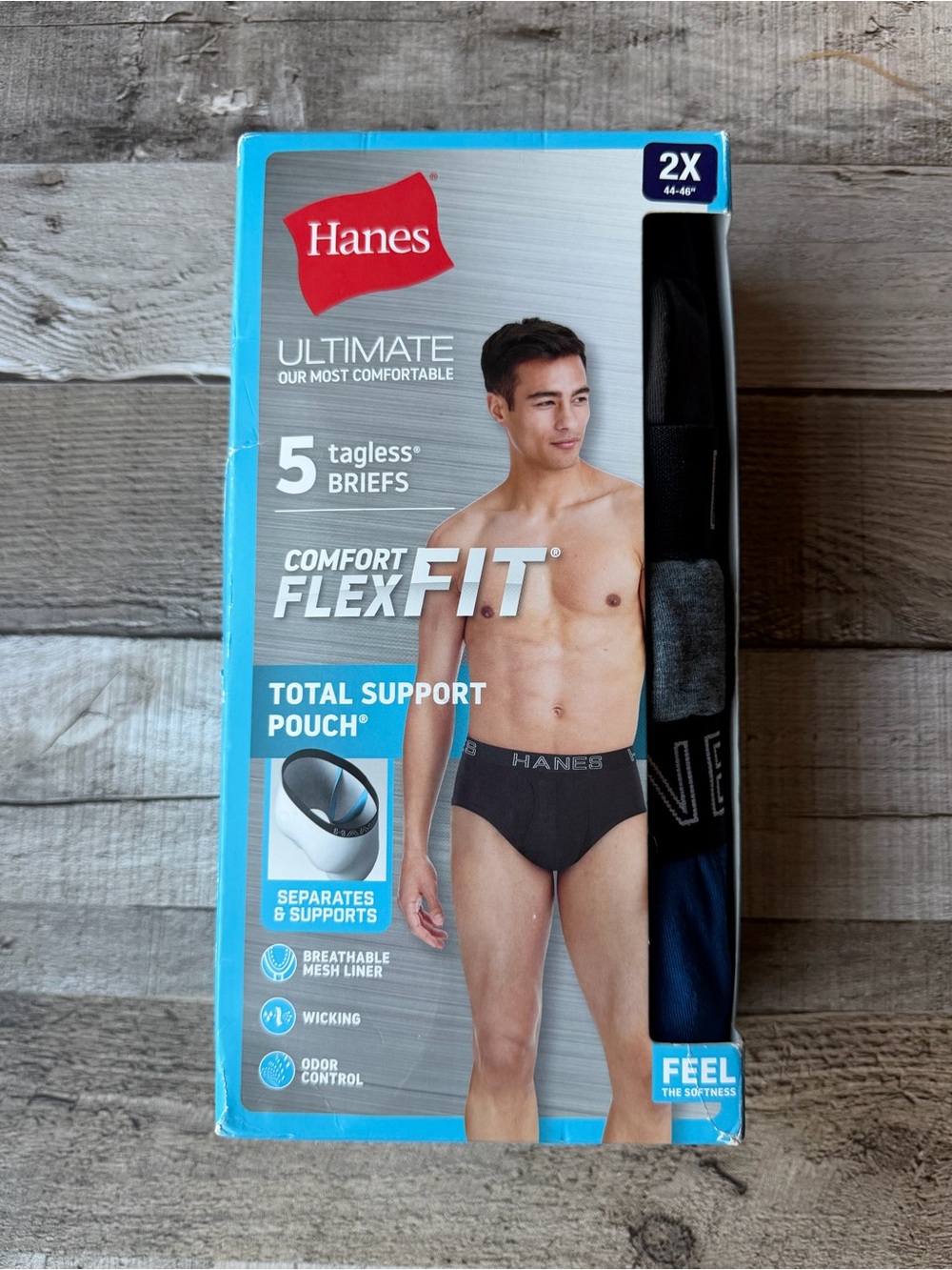 Hanes Ultimate Comfort Flex Fit Total Support Pouch 5-Pack Briefs 2X XXL